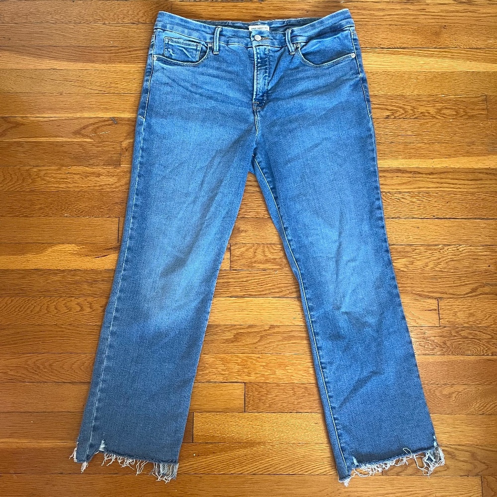 Good American Soft-Tech Good Legs Straight Jeans (14/32)